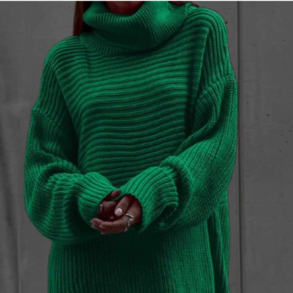 Turtleneck Sweater Dress